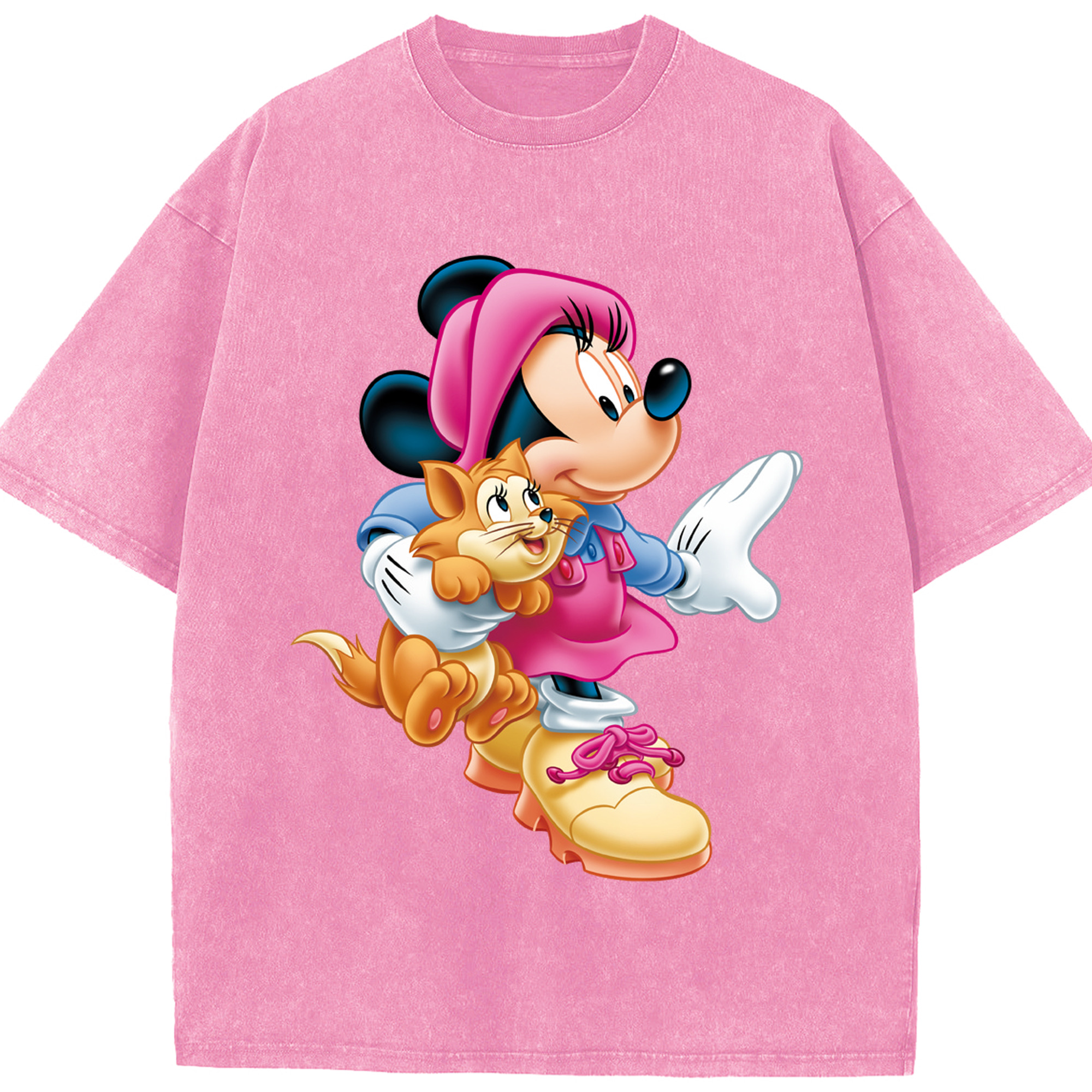（画像用） ミッキーマウス Mickey Mouse 綿100% ヴィンテージ風 半袖Tシャツ（フロントプリント）